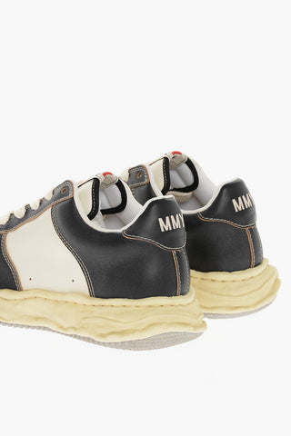 Leather Low-Top Sneakers With Statement Sole