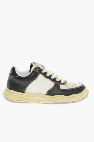 Leather Low-Top Sneakers With Statement Sole