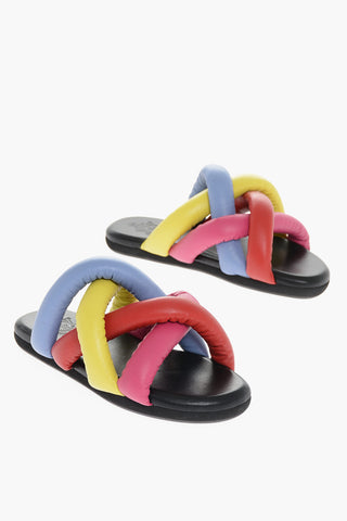 J.W. ANDERSON Slides In Pelle Intrecciata