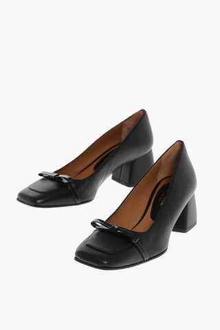 Décolleté NORMA Aus Leder Mit Quadratischer Spitze Absatz 5,5 cm