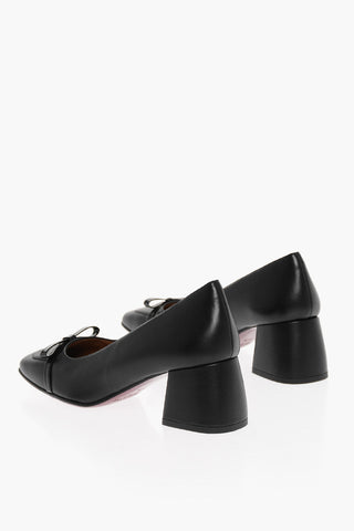 Décolleté NORMA Aus Leder Mit Quadratischer Spitze Absatz 5,5 cm