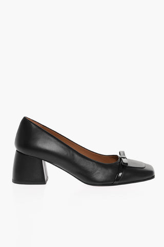 Décolleté NORMA Aus Leder Mit Quadratischer Spitze Absatz 5,5 cm