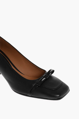 Décolleté NORMA Aus Leder Mit Quadratischer Spitze Absatz 5,5 cm