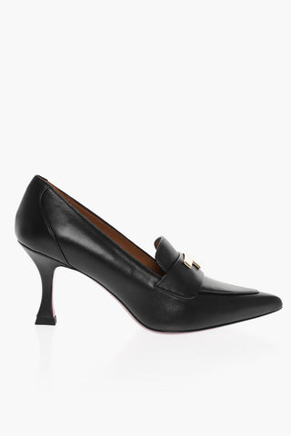 Leather JULIE Pumps with Golden Detail Heel 7.5cm