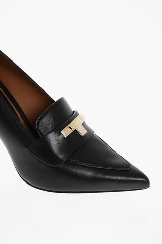 Leather JULIE Pumps with Golden Detail Heel 7.5cm