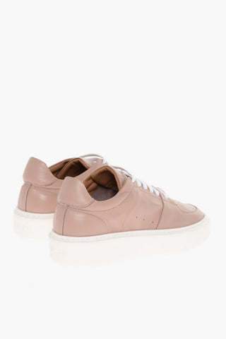 Leather JEANNE Low Top Sneakers with Contrasting Sole