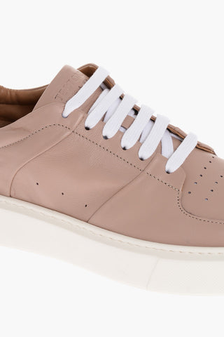 Leather JEANNE Low Top Sneakers with Contrasting Sole