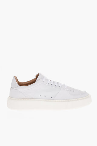 Solid Color Leather SASSARI Low Top Sneakers