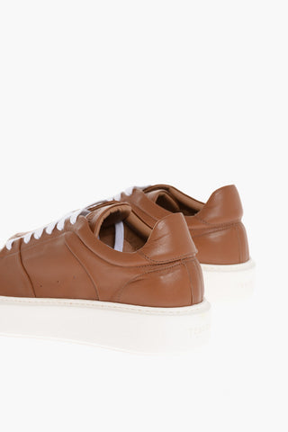 Leather SASSARI Low-Top Sneakers with Contrast Sole