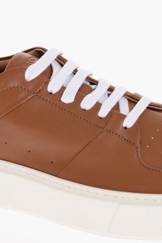 Leather SASSARI Low-Top Sneakers with Contrast Sole