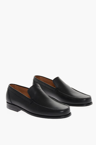 Solid Color Leather BRACCIANO Penny Loafers