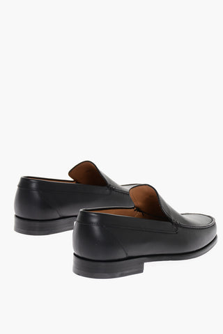 Solid Color Leather BRACCIANO Penny Loafers