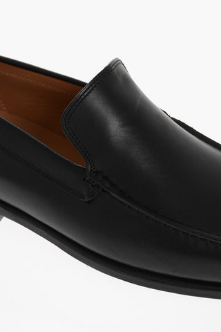 Solid Color Leather BRACCIANO Penny Loafers