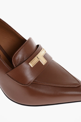Leather JULIE Pumps with Golden Detail Heel 7.5cm