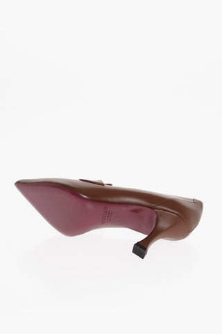 Leather JULIE Pumps with Golden Detail Heel 7.5cm