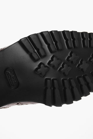 Scarpe Derby in Coccodrillo con Suola Carrarmata