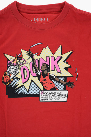 AIR JORDAN Crewneck T-Shirt COMICS DUNK Printed