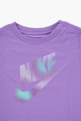 무지 라운드넥 티셔츠 흐릿한 로고