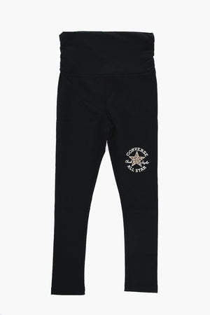 ALL STAR CHUCK TAYLOR Leggings in Tessuto Elasticizzato a Vita Alta