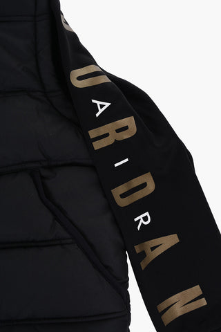 AIR JORDAN Padded Jacket with Sweat Sleeves And Golden-Effect Logo