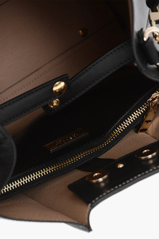 Leather LINDA Shoulder Bag with Matching Pouch