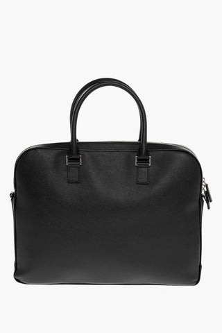 Saffiano Leather Bag with Double Handle