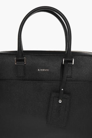 Saffiano Leather Bag with Double Handle