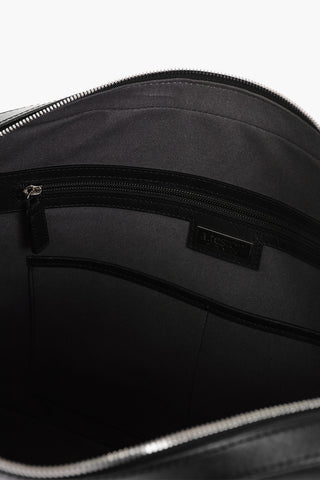 Saffiano Leather Bag with Double Handle