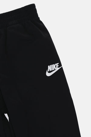 Set Felpa e Jogggers in Tinta Unita con Logo a Contrasto