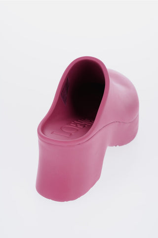 Solid Color Rubber Clogs Heel 9cm