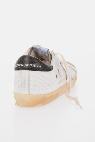 Vintage Effect Leather and Fabric SUPER-STAR CLASSIC Low Top Sneakers