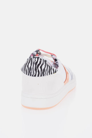Sneakers Basse JAZZ COURT in Pelle e Tessuto Con Dettaglio Animalier