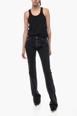 Cotton Straight Fit Denims with Belt Loops 23cm