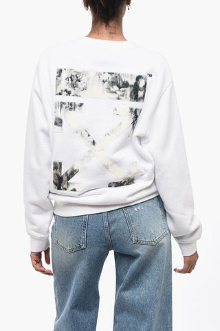 SEASONAL Crew Neck FLOCK CHINE Sweatshirt with Velour Patch