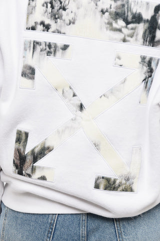 SEASONAL Crew Neck FLOCK CHINE Sweatshirt with Velour Patch