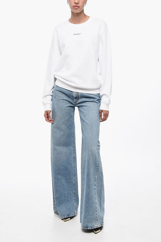 SEASONAL Crew Neck FLOCK CHINE Sweatshirt with Velour Patch