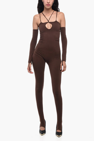 Stretch Jumpsuit with Straps