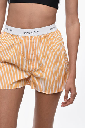 Striped Shorts CASSIE with Logo Elastic Waistband