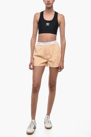 Striped Shorts CASSIE with Logo Elastic Waistband