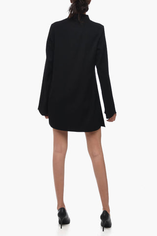 Mandarin Collar Blouse with Side Splits