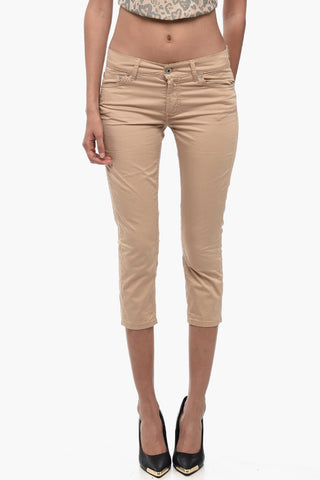 Stretch Cotton MELLIE Capri Pants with 5 Pockets