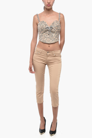 Stretch Cotton MELLIE Capri Pants with 5 Pockets