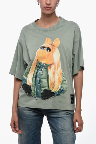 MUPPETS X MONCLER Crew Neck Cotton T-Shirt with Print