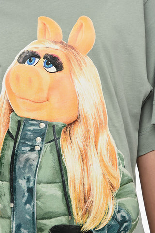 MUPPETS X MONCLER Crew Neck Cotton T-Shirt with Print