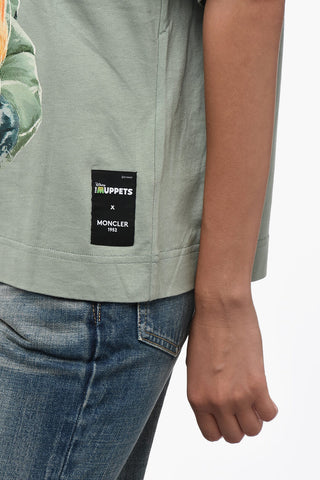 MUPPETS X MONCLER Crew Neck Cotton T-Shirt with Print