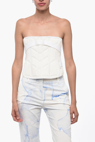 Buckled Corset with Embossed Logo