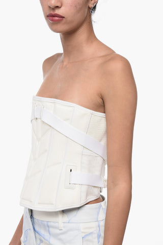 Buckled Corset with Embossed Logo