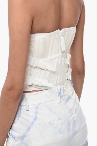 Buckled Corset with Embossed Logo