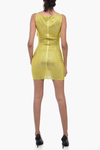 Rhinestoned Minidress with Cut-outs