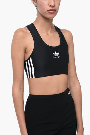 ADIDAS Top Crop Con Bande Laterali